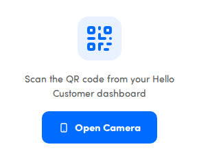 The in-app QR scanner
