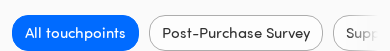 The touchpoint filter chips at the top of the Feed